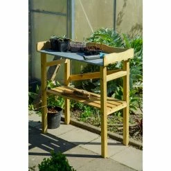 Sonstiges Dobar 29052 Pflanztisch Aus Imprägniertem Kiefernholz, 40 X 86 X 80 Cm -Zipper Geschäft 1622608000 prod 004