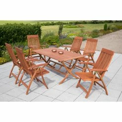 Merxx Tischgruppe Comodoro 7-tlg. Mit Scherenklapptisch 160 X 90 Cm