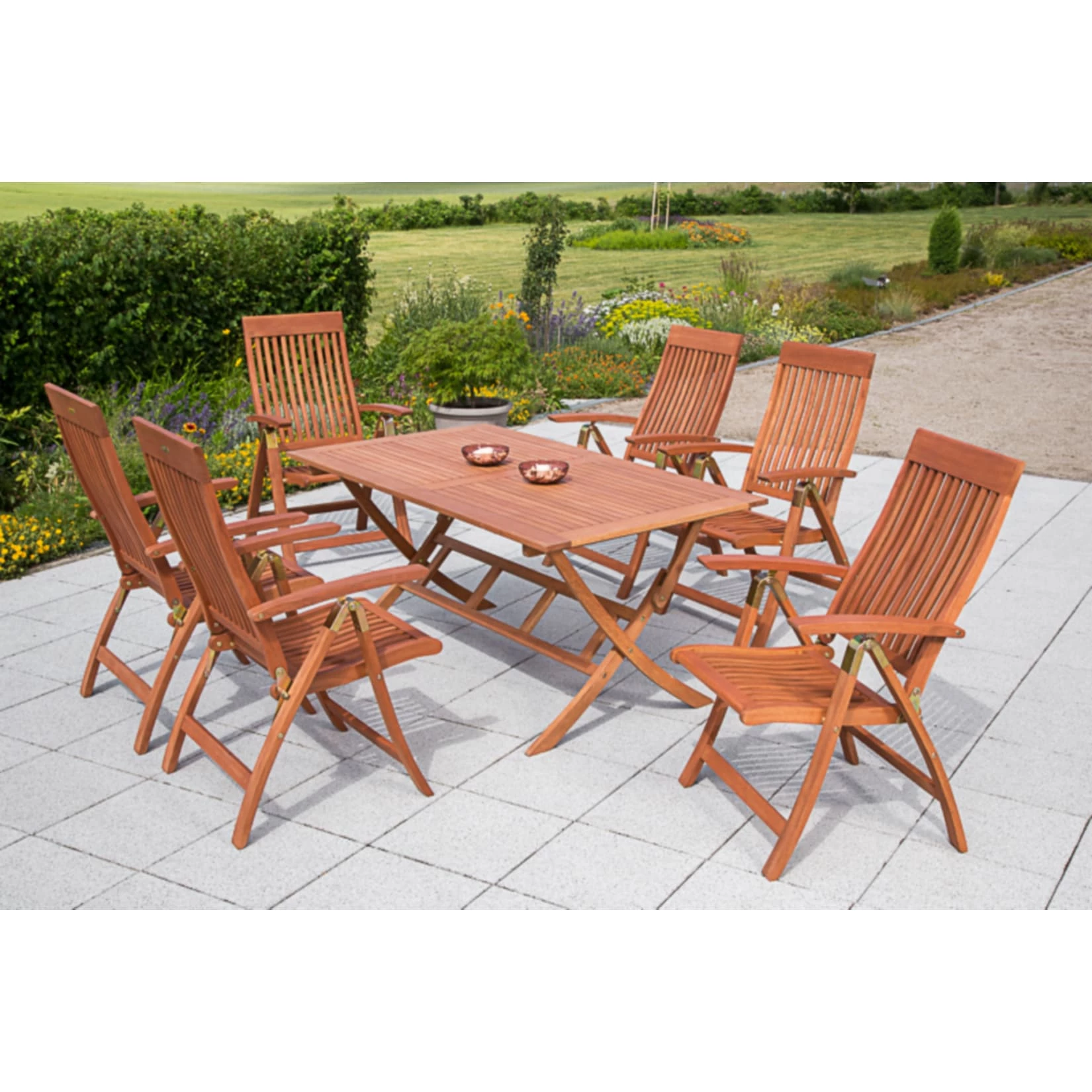 Merxx Tischgruppe Comodoro 7-tlg. Mit Scherenklapptisch 160 X 90 Cm 1 Merxx Tischgruppe Comodoro 7-tlg. Mit Scherenklapptisch 160 X 90 Cm