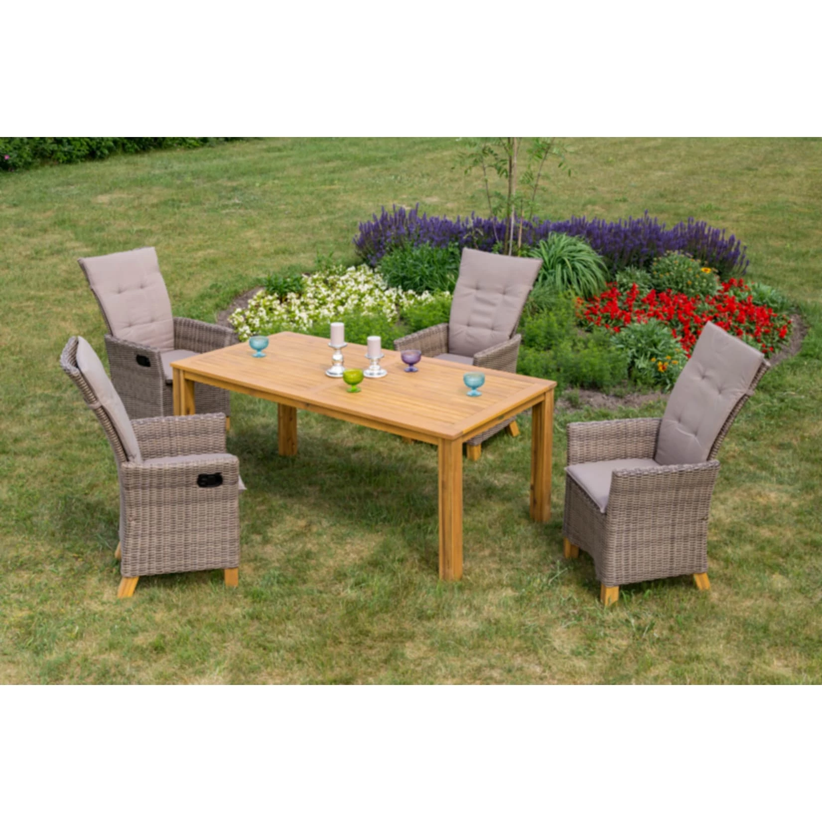 Merxx Loungegruppe Toskana Mit Hochlehnersesseln, 9tlg. 1 Merxx Loungegruppe Toskana Mit Hochlehnersesseln, 9tlg.