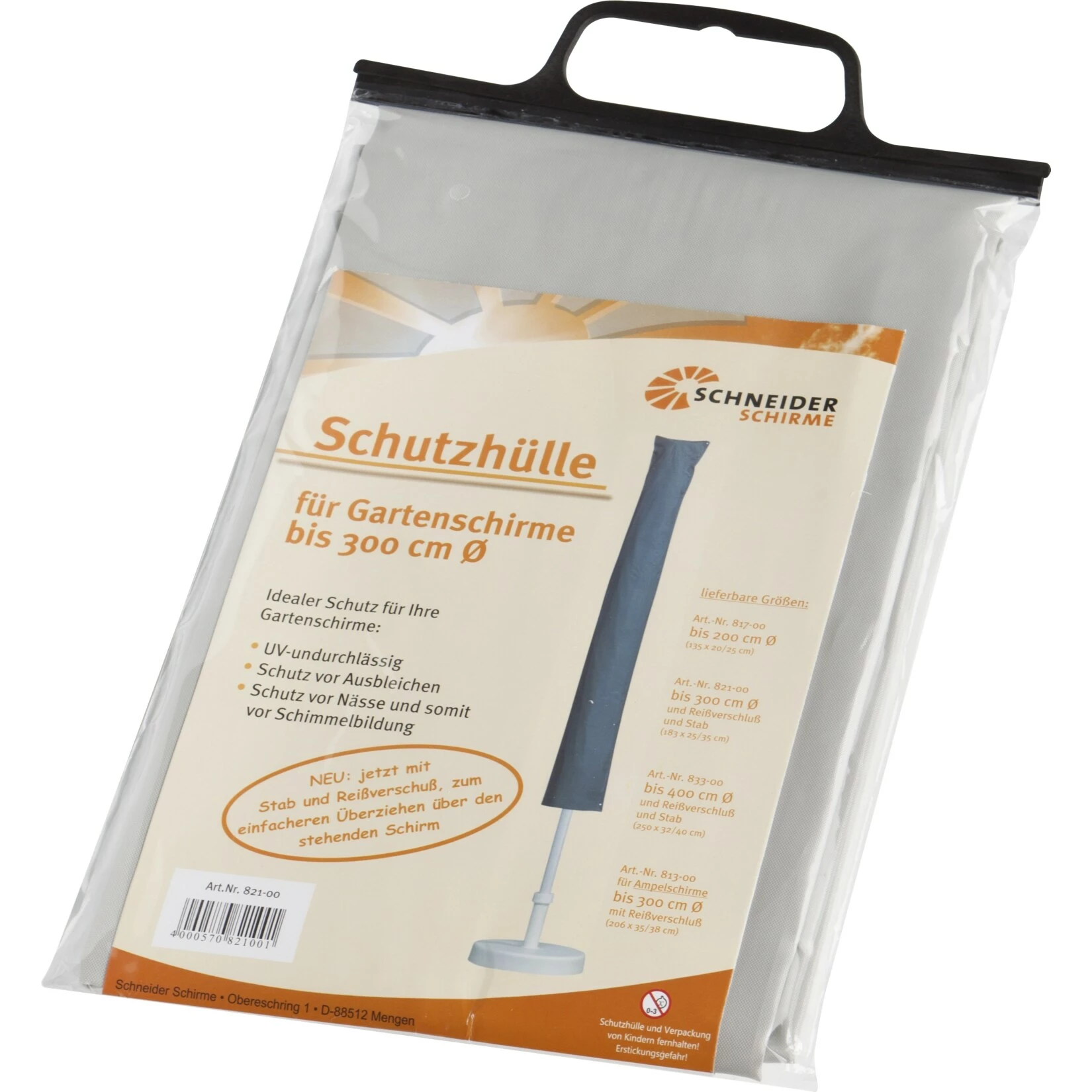 Schneider Schirme Schneider Schutzhülle Für Marktschirme Bis 200 Cm 2 Schneider Schirme Schneider Schutzhülle Für Marktschirme Bis 200 Cm – Bild 2