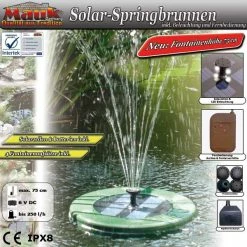 Mauk Solarspringbrunnenpumpe Rund Grün -Zipper Geschäft 1782316000 prod 005
