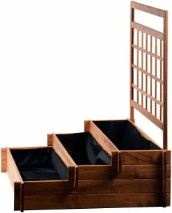 Dobar 58185FSC 3-Etagen-Hochbeet, 110x88x115 Cm, Inkl. Rankgitter -Zipper Geschäft 1816951000 prod 003