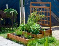 Dobar 58185FSC 3-Etagen-Hochbeet, 110x88x115 Cm, Inkl. Rankgitter -Zipper Geschäft 1816951000 prod 006