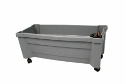 KHW Calypso Pflanzkasten Mit Bewässerungssystem, Spalier Und Rollen, Grau