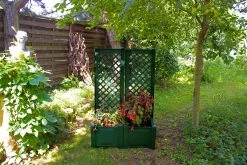 KHW Pflanzkasten Mit Spalier 43 Cm - 2er-Set, Grün