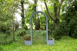 KHW Rosenbogen Mit Pflanzkasten, Grau