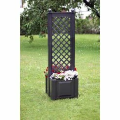 KHW Pflanzkasten Mit Zentralspalier 43 Cm, Anthrazit