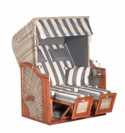 Sonnenpartner Garten-Strandkorb "Rustikal 285 Z SUN", Grey-washed