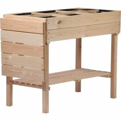 Dobar Erhöhtes Frühbeet Mit Tisch & Haken Gr. L, Transparent, Kiefer -Zipper Geschäft 1938113000 prod 006