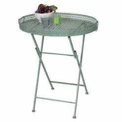 Klapptisch MCW-C39, Gartentisch, Klappbar Metall Antik-grün