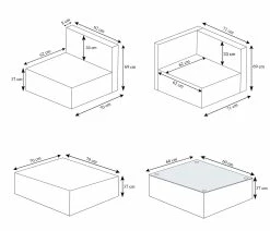 Poly-Rattan-Garnitur MCW-D24, Garten-/Lounge-Set Sofa ~ Anthrazit, Polster Dunkelgrau -Zipper Geschäft 1974979003 prod 005
