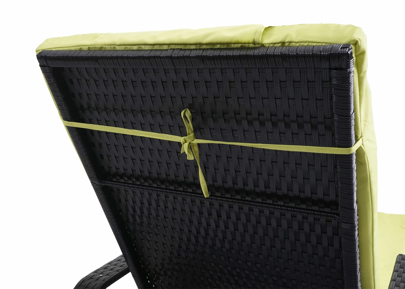 MCW Poly-Rattan Sonnenliege Cesena, Relaxliege Gartenliege Liege, Alu ~ Anthrazit, Kissen Hellgrün 4 MCW Poly-Rattan Sonnenliege Cesena, Relaxliege Gartenliege Liege, Alu ~ Anthrazit, Kissen Hellgrün – Bild 4