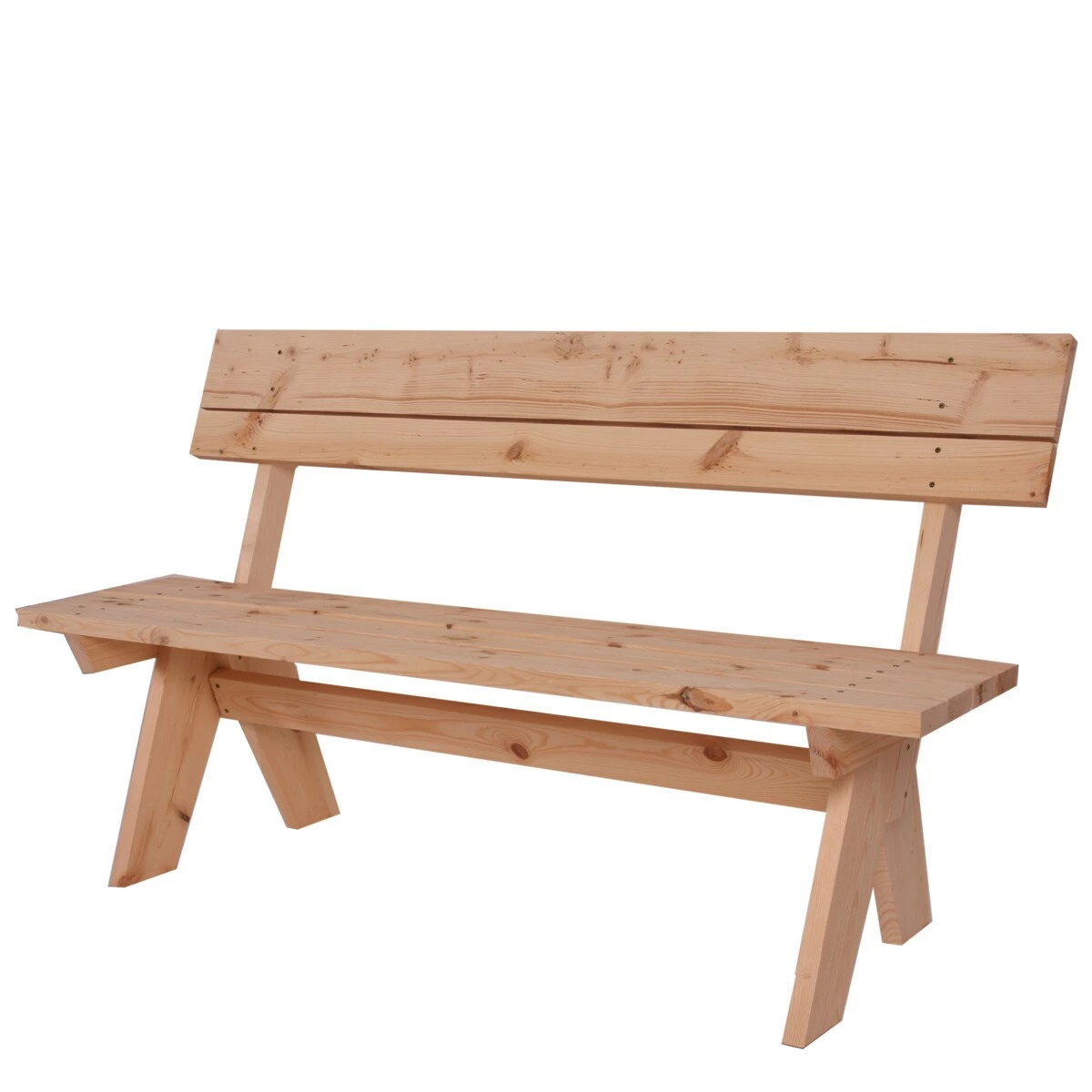 MCW Holzbank Gartenbank Parkbank Catania 148cm Gastronomie-Qualität Massiv ~ Natur 6 MCW Holzbank Gartenbank Parkbank Catania 148cm Gastronomie-Qualität Massiv ~ Natur – Bild 6