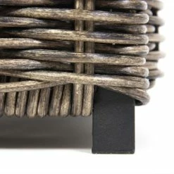 MCW Modulares Poly-Rattan Sofa RomV 39x110x58cm ~ Naturgrau, Couchtisch Ohne Glasplatte -Zipper Geschäft 1976069001 prod 003