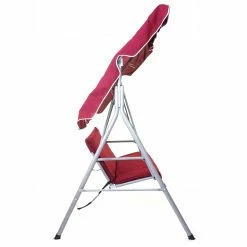 Hollywoodschaukel MCW-D61, Gartenschaukel Hängeschaukel Bank, 3-Sitzer UV 50+ Verstellbares Dach 197x185cm ~ Bordeaux 10 Hollywoodschaukel MCW-D61, Gartenschaukel Hängeschaukel Bank, 3-Sitzer UV 50+ Verstellbares Dach 197x185cm ~ Bordeaux -Zipper Geschäft 2031194001 prod 005