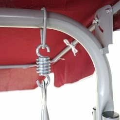 Hollywoodschaukel MCW-D61, Gartenschaukel Hängeschaukel Bank, 3-Sitzer UV 50+ Verstellbares Dach 197x185cm ~ Bordeaux 11 Hollywoodschaukel MCW-D61, Gartenschaukel Hängeschaukel Bank, 3-Sitzer UV 50+ Verstellbares Dach 197x185cm ~ Bordeaux -Zipper Geschäft 2031194001 prod 006