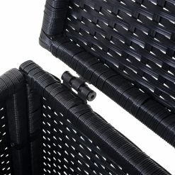 MCW Luxus Poly-Rattan-Garnitur Lier, Sitzgruppe Lounge-Set, XXL Sofa Rund, Anthrazit Kissen Grau -Zipper Geschäft 2061650000 prod 003