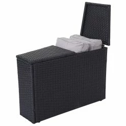 MCW Luxus Poly-Rattan-Garnitur Lier, Sitzgruppe Lounge-Set, XXL Sofa Rund, Anthrazit Kissen Grau -Zipper Geschäft 2061650000 prod 004
