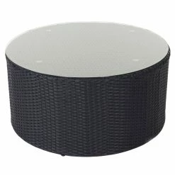 MCW Luxus Poly-Rattan-Garnitur Lier, Sitzgruppe Lounge-Set, XXL Sofa Rund, Anthrazit Kissen Grau -Zipper Geschäft 2061650000 prod 005