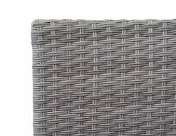 Poly-Rattan Sitzbank Mit Tisch MCW-E24, Gartenbank Sitzgruppe Gartensofa, 132cm ~ Grau, Kissen Creme -Zipper Geschäft 2103705004 prod 005