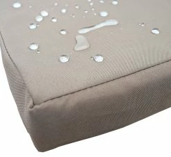 Poly-Rattan Sitzbank Mit Tisch MCW-E24, Gartenbank Sitzgruppe Gartensofa, 132cm ~ Grau, Kissen Creme -Zipper Geschäft 2103705004 prod 006