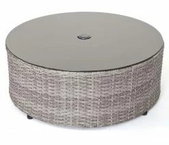 Poly-Rattan Garnitur Rund MCW-E17, Garten-Set Sitzgruppe ~ Grau, Polster Dunkelgrau, Kissen Beige 8 Poly-Rattan Garnitur Rund MCW-E17, Garten-Set Sitzgruppe ~ Grau, Polster Dunkelgrau, Kissen Beige -Zipper Geschäft 2103712001 prod 003