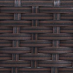 MCW 3-Sitzer Poly-Rattan Gartenbank Hamar, Sitzbank ~ Braun-meliert, Kissen Grün -Zipper Geschäft 2103726004 prod 003