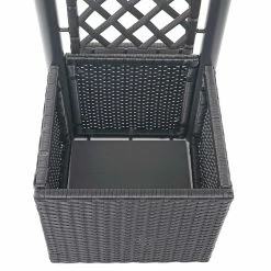 Poly-Rattan Rankgitter MCW-D76, Pflanzkasten Rankhilfe, 142x43x43cm ~ Anthrazit -Zipper Geschäft 2103727001 prod 004