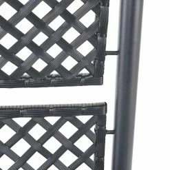 Poly-Rattan Rankgitter MCW-D76, Pflanzkasten Rankhilfe, 142x43x43cm ~ Anthrazit -Zipper Geschäft 2103727001 prod 005