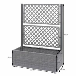 Poly-Rattan Rankgitter MCW-D76, Pflanzkasten Rankhilfe, 142x100x43cm ~ Braun 11 Poly-Rattan Rankgitter MCW-D76, Pflanzkasten Rankhilfe, 142x100x43cm ~ Braun -Zipper Geschäft 2103728000 prod 006