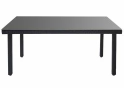 MCW Poly-Rattan-Garnitur Hamar, Gartenmöbel Balkon-Set Sitzgarnitur ~ Anthrazit, Kissen Anthrazit -Zipper Geschäft 2103735006 prod 003