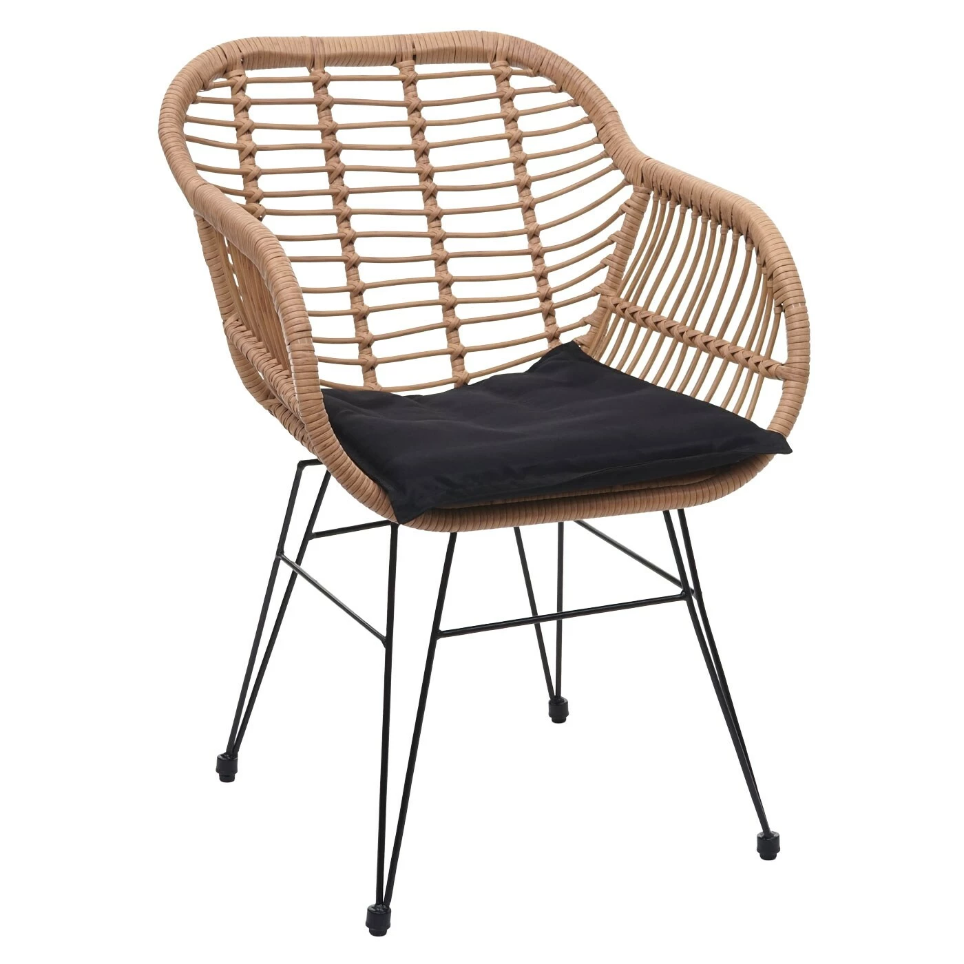 Poly-Rattan Garnitur MCW-G17, Balkon-Set Gartengarnitur Sitzgruppe Stuhl, Seil ~ Naturfarben, Kissen Anthrazit 3 Poly-Rattan Garnitur MCW-G17, Balkon-Set Gartengarnitur Sitzgruppe Stuhl, Seil ~ Naturfarben, Kissen Anthrazit – Bild 3
