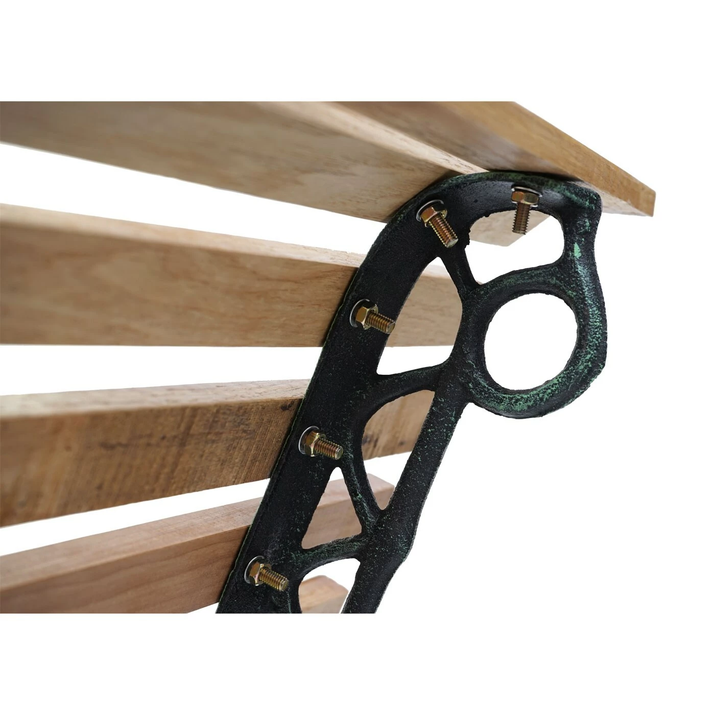 Gartenbank MCW-F97, Sitzbank Parkbank Holzbank, 3-Sitzer Gusseisen Holz 160cm 26kg ~ Hellbraun 6 Gartenbank MCW-F97, Sitzbank Parkbank Holzbank, 3-Sitzer Gusseisen Holz 160cm 26kg ~ Hellbraun – Bild 6