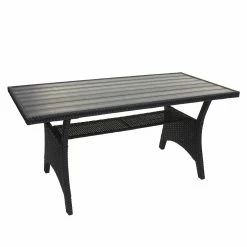 Poly-Rattan Garnitur MCW-E95, Garten-/Lounge-Set Sitzgruppe, Spun Poly Halbrundes Rattan ~ Schwarz, Kissen Anthrazit -Zipper Geschäft 2165671001 prod 005