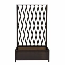 Rankgitter MCW-G21, Scherengitter Rankhilfe Blumenkasten Pflanzkübel, Alu+Stahl 152x90x35cm Braun -Zipper Geschäft 2181717000 prod 003