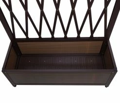 Rankgitter MCW-G21, Scherengitter Rankhilfe Blumenkasten Pflanzkübel, Alu+Stahl 152x90x35cm Braun -Zipper Geschäft 2181717000 prod 005