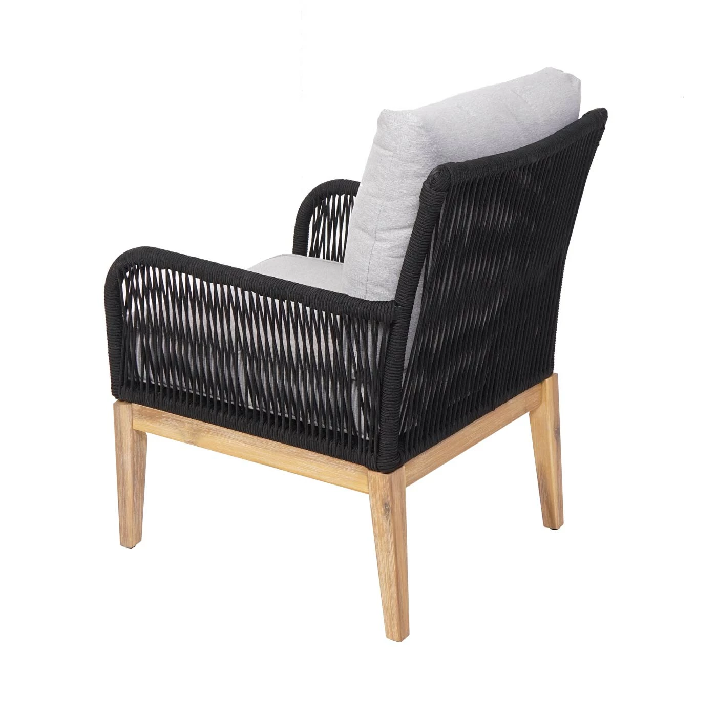 Gartengarnitur MCW-H58, Lounge-Set Sofa Sitzgruppe, Seilgeflecht Massivholz Akazie Spun Poly FSC~ Kissen Hellgrau 5 Gartengarnitur MCW-H58, Lounge-Set Sofa Sitzgruppe, Seilgeflecht Massivholz Akazie Spun Poly FSC~ Kissen Hellgrau – Bild 5