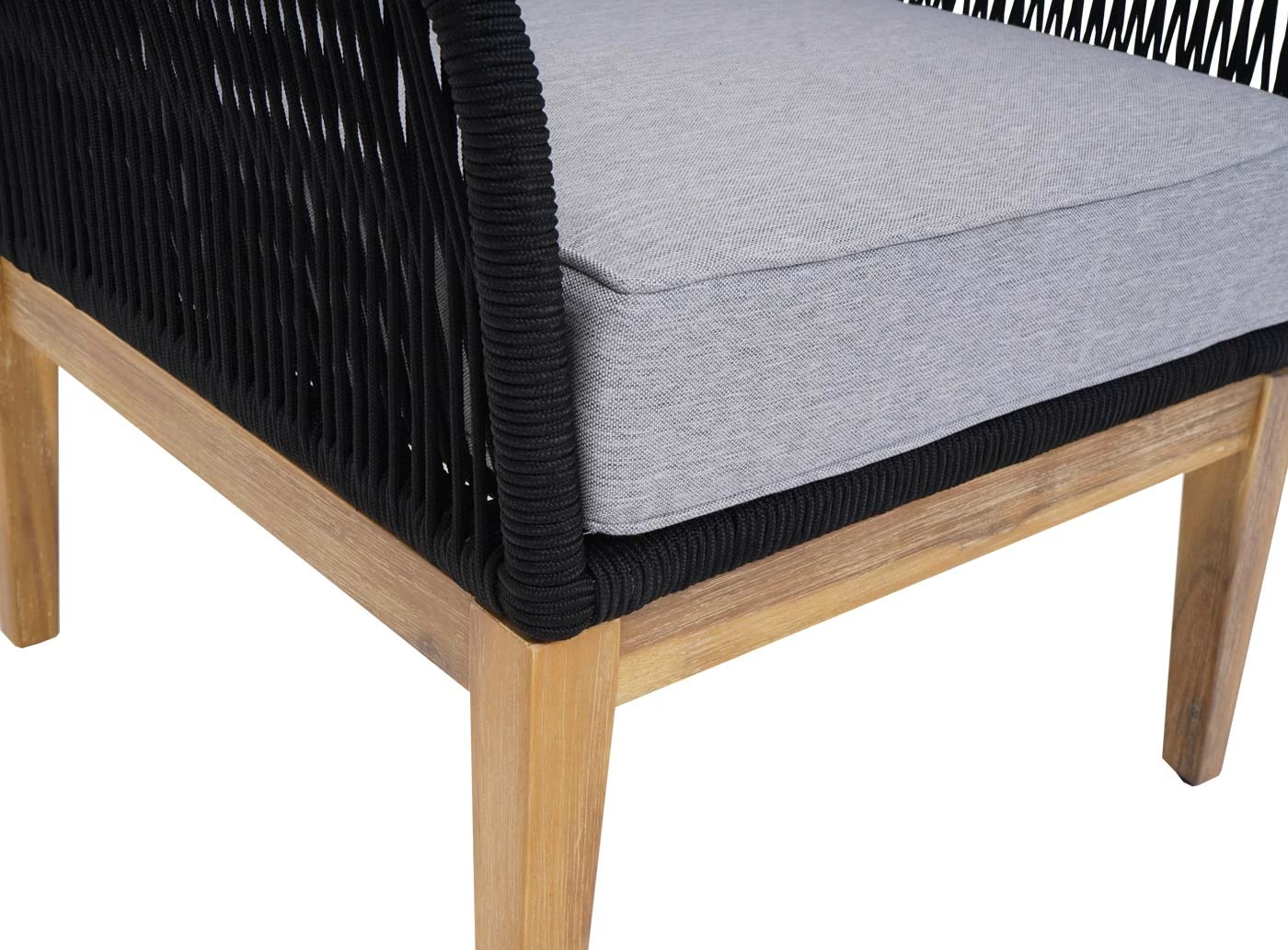 Gartengarnitur MCW-H58, Lounge-Set Sofa Sitzgruppe, Seilgeflecht Massivholz Akazie Spun Poly FSC~ Kissen Hellgrau 6 Gartengarnitur MCW-H58, Lounge-Set Sofa Sitzgruppe, Seilgeflecht Massivholz Akazie Spun Poly FSC~ Kissen Hellgrau – Bild 6