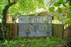 KHW Spalier 100 Cm Mit Erdspieß, Grau, 2er Set