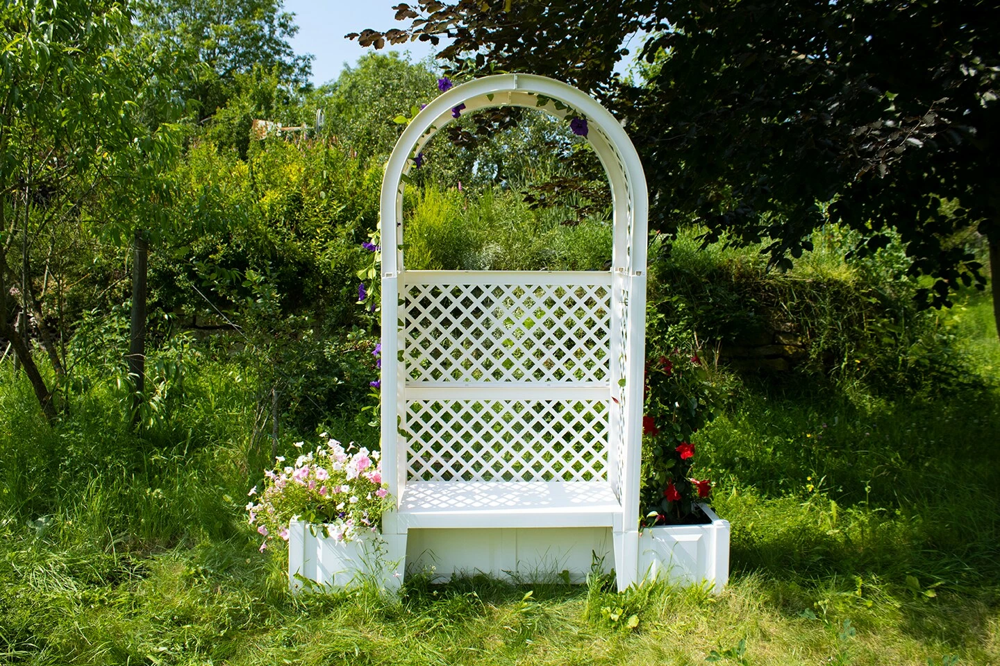 KHW Gartenbank "Amsterdam", Weiß 2 KHW Gartenbank "Amsterdam", Weiß – Bild 2