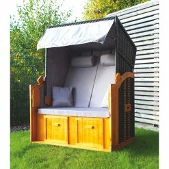 Hoberg Strandkorb 2 Sitzer 120x80x160cm Grau/braun Ohne Rollen 9 Hoberg Strandkorb 2 Sitzer 120x80x160cm Grau/braun Ohne Rollen -Zipper Geschäft 2205145000 prod 004