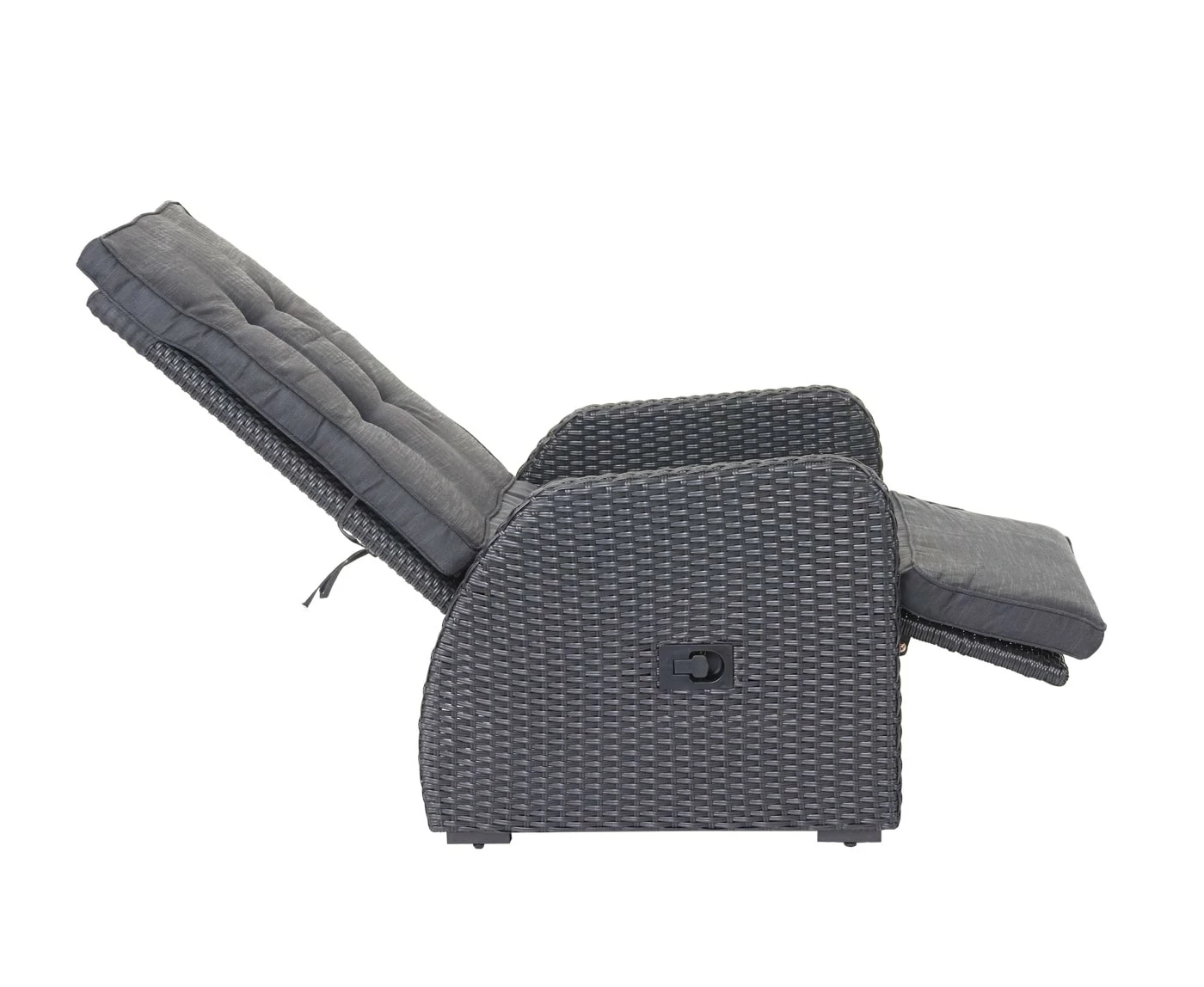 Garnitur MCW-J35, Lounge-Set Sitzgruppe Sofa, Spun Poly Halbrundes Poly-Rattan ~ Anthrazit, Kissen Anthrazit 6 Garnitur MCW-J35, Lounge-Set Sitzgruppe Sofa, Spun Poly Halbrundes Poly-Rattan ~ Anthrazit, Kissen Anthrazit – Bild 6