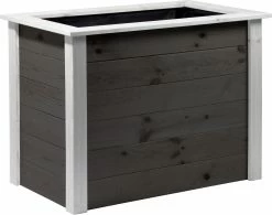 Dobar Hochbeet "Two-Tone" Inkl. Pflanzfolie, 2-farbiger Pflanzkasten | Ca. 108 X 65 X 80 Cm