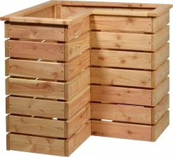 Dobar Eck-Hochbeet Für Den Garten Inkl. Pflanzfolie | Ca. 78 X 78 X 73 Cm