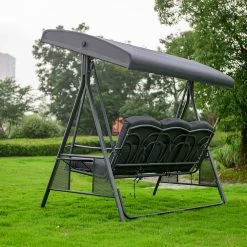 HOME DELUXE Hollywoodschaukel «Descanso» | Versch. Farben -Zipper Geschäft 2229991001 prod 004