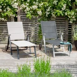 Vanage Alu Sonnenliege Gepolstert VG-8489, Schwarz, Versch. Farben -Zipper Geschäft 2236803000 prod 006