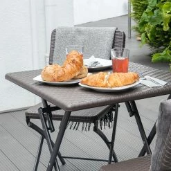 Vanage HDPE Rattantisch Eckig Braun, Versch. Farben -Zipper Geschäft 2236882001 prod 006