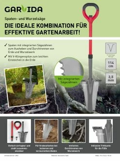 GARVIDA Spaten- & Wurzelsäge 114cm Abnehmb. Griff -Zipper Geschäft 2306621000 prod 005