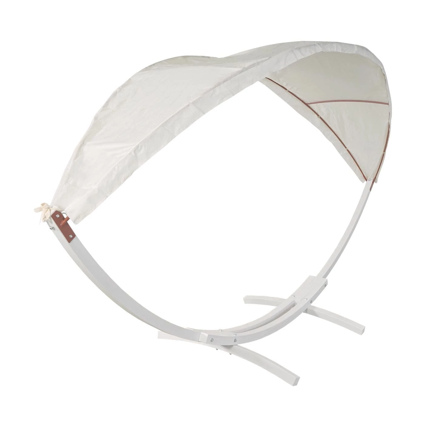 Hängematte MCW-J47, Hängeschaukel Bis 200kg Sonnendach FSC-Holzgestell 420cm 2 Personen ~ Weiß, Grau 4 Hängematte MCW-J47, Hängeschaukel Bis 200kg Sonnendach FSC-Holzgestell 420cm 2 Personen ~ Weiß, Grau – Bild 4